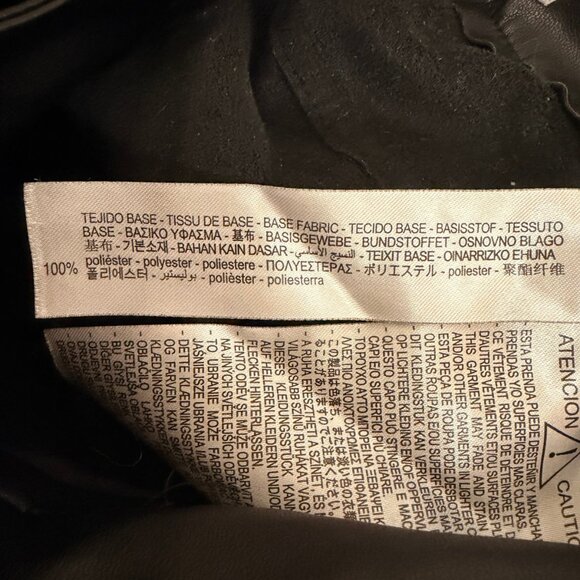 ZARA Faux Leather Straight-Leg Pants in Black High-Rise Vegan Leather (Size 8) - Picture 9 of 9